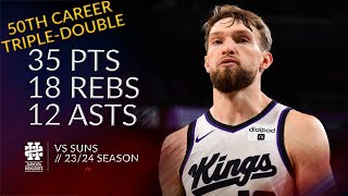 Domantas Sabonis 35 pts 18 rebs 12 asts vs Suns 2324 season [upl. by Ettenaj]