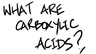 ALevel Chemistry  What are Carboxylic Acids [upl. by Assitruc630]