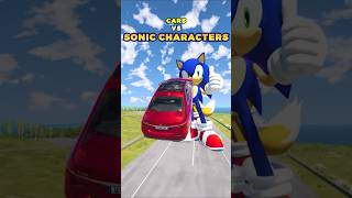 Cars VS Sonic Characters 🚗  BeamNGdrive shorts [upl. by Trela535]