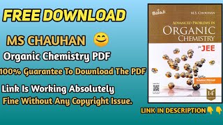 MS Chauhan Organic Chemistry PDF Download  MS Chauhan Organic Chemistry [upl. by Esirtal318]