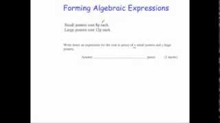 Forming Algebraic Expressions [upl. by Starla]