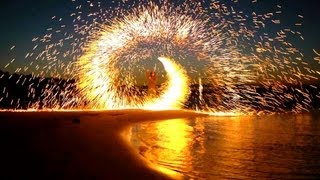 Steel Wool Fireworks on the Beach [upl. by Loram960]