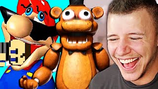 Tjulfar Reagiert auf MARIO PLAYS FIVE NIGHTS AT FREDDYS SMG4 😂🤣 [upl. by Stretch]