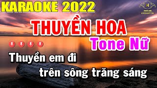 Thuyền Hoa Karaoke Tone Nữ Nhạc Sống  Beat Mới Dễ Hát Âm Thanh Chuẩn  Trọng Hiếu [upl. by Ahsimed320]