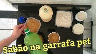 Sabão caseiro na garrafa pet  a receita mais prática simples rápida e fácil [upl. by Pangaro]