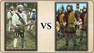 Medieval 2 Total War  Musketeers VS Longbowmen [upl. by Doralynn981]