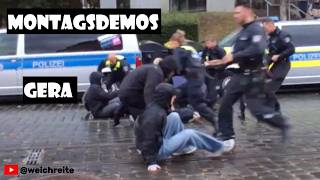 Antifa Blockade amp Christian Klar Rede Gera Montagsdemos 9924 Quelle TV Ostthüringen [upl. by Adelaja]