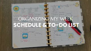 Organizing my week in my planner  Spilling water on my planner planwithme organizewithme [upl. by Angelika]