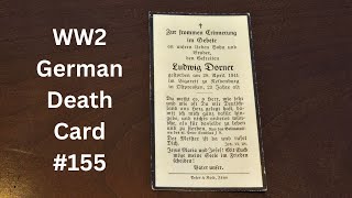 WW2 German Death Card 155 [upl. by Yllatan507]