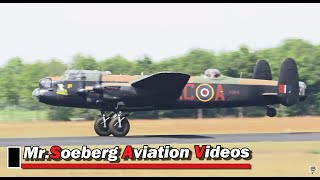 AVRO Lancaster BBMF Nice Departure at Eindhoven [upl. by Vokay]