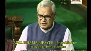 NoConfidence motion in the council of Ministers Sh Atal Bihari Vajpayee Ji 19082003 [upl. by Linder273]