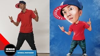 CREATE CARICATURE 3D SO SIMPLE TUTORIAL PHOTOSHOP [upl. by Neehar]