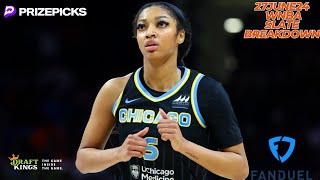 HOW TO WIN 20000  WNBA DFS SLATE BREAKDOWN AND BEST PICKS 27JUNE24 [upl. by Akiwak]