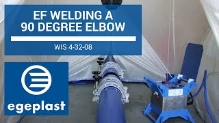 Electrofusion Welding PE Pipe with a 90 Degree Elbow to WIS 43208 Standard [upl. by Rhodes]