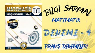 Bilgi Sarmal Matematik TYT BranÅŸ Denemeleri 2021  Deneme 4 [upl. by Yrek]