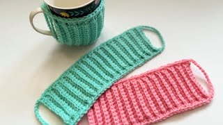 How to Crochet an Easy Mug Cozy [upl. by Epillihp955]