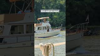 Grand Banks Trawler vs Sailboat sailboats trawler GrandBanksYachts [upl. by Sorvats]