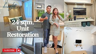 TRANSFORMING A 24 SQ M CONDO BEFORE AND AFTER A MUST SEE RENOVATION  JAYSON TUMACAS REALTY [upl. by Bainbrudge902]