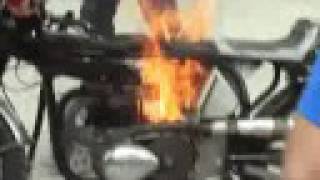 CLASIC NORTON MOTORCYCLE ON FIRE in GP EEXT [upl. by Wack]