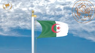 Flag of Algeria with the Anthem [upl. by Malvino]