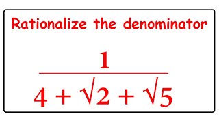 Rationalize the denominator 14  √2  √5 [upl. by Leuqer]