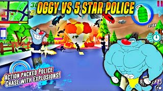 Oggy ka Gang Fight 5 Star Police k Sath In Dude Theft Wars  Oggy Dude theft wars  Dude Theft war [upl. by Chastain]