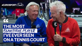 John McEnroe amp Björn Borg say farewell to Roger Federer  Eurosport Tennis [upl. by Wivinia116]