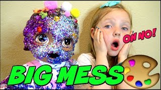 BABY ALIVE makes ANOTHER MESS The Lilly and Mommy Show The TOYTASTIC Sisters FUNNY SKIT [upl. by Tamar899]