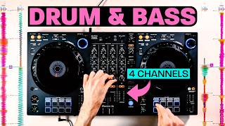 4 Deck Drum amp Bass Mix DJ Tutorial [upl. by Klute82]