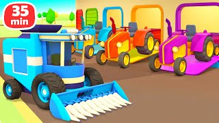 Car cartoons for kids amp Learn farm vehicles for kids Helper cars full episodes cartoon for babies [upl. by Akeinahs]