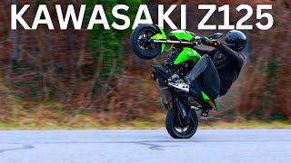 LEARNING HOW TO WHEELIE MY KAWASAKI Z125 PRO [upl. by Helmut]