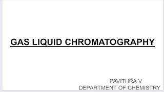 gas liquid chromatography GLC [upl. by Devol]