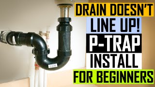 PTrap Installation Drain Doesnt LINE UP with Bathroom Sink Pipe  2022 [upl. by Sabelle449]