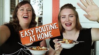 SUPER EASY POUTINE RECIPE  Just Fries Gravy and Cheese Curds [upl. by Pickar]