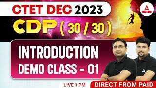 CTET Dec 2023  CTET Classes  CTET CDP by Ashish Sir  Demo Class  1 [upl. by Ajna]