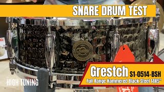 Grestch Full Range Hammered Black Steel 14X5quot S10514BSH [upl. by Arratal]