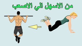 من الاسهل الي الاصعب  تمارين وزن الجسم للمبتدئين  كالستنكس [upl. by Hterrag]