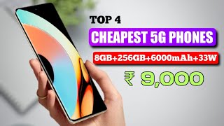 Top 4 CHEAPEST 5G phones under 9000 in 2024  4 best budget 5g phones under 9000 [upl. by Annawd691]