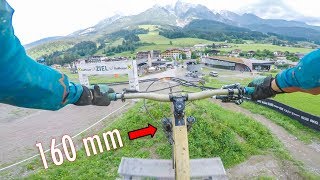 LEOGANG Worldcupstrecke mit ENDURO Bike   Downhill mit 160mm Federweg [upl. by Holman]