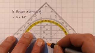 Wiskunde 4B hoeken tekenen [upl. by Tuneberg]