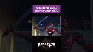 Great Ninja Battle on Meta Quest 3⚔️ metaquest quest3 vrgaming vr shorts [upl. by Risan645]