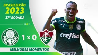 PALMEIRAS 1 X 0 FLUMINENSE MELHORES MOMENTOS  37ª RODADA BRASILEIRÃO 2023  geglobo [upl. by Wiltz]