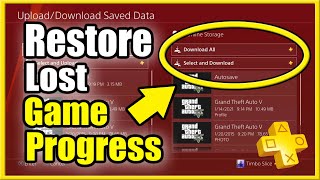 How to Restore Save Data on PS4 amp Fix Lost Game Progress in Signal Player or Online Games [upl. by Erret]