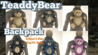 TeaddyBear Backpack Fallout 4 Xbox OnePC Mods [upl. by Amik]