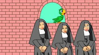 Las monjas y el loro adivino  chiste corto bueno animado 😄 [upl. by Lebasy]