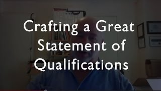 How to Write a Great Statement of Qualifications [upl. by Garner]