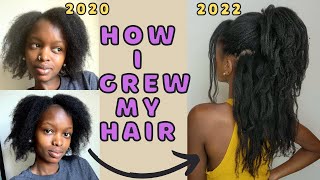 How I grew my hair to mid back length Natural Hair growth tips for type 4 hair [upl. by Kalfas]