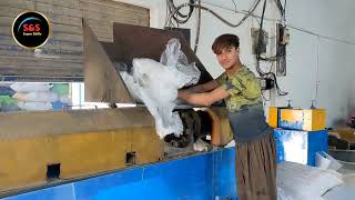 Amazing Recycling process of wasted polythene bags to make Shopping bags in factory  Superskillspk [upl. by Laurentium]