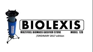 BIOLEXIS Multi Fuel Gasifier Stove 12D Ordinary 2017 RICE HUSKS WOOD CORNCOB COCO SHELL ETC [upl. by Brigida846]