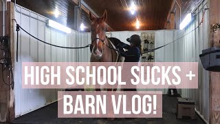 DAY AT SCHOOL  BARN VLOG  Equestrian Prep [upl. by Oalsecnew]